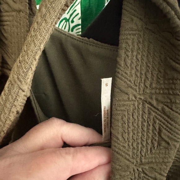 Free People ‘Violet’ Olive Green Textured Dress - Picture 5 of 8